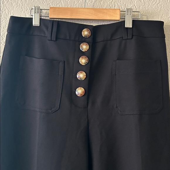 House of Harlow 1960 black wide-leg trousers with a high-rise button fly - Picture 6 of 6